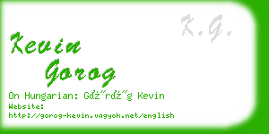 kevin gorog business card